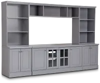 Newport Gray Door Entertainment Wall