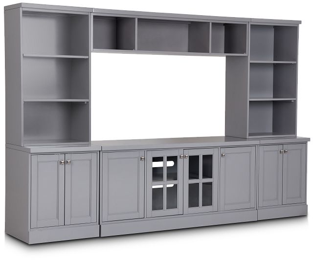 Newport Gray Door Entertainment Wall