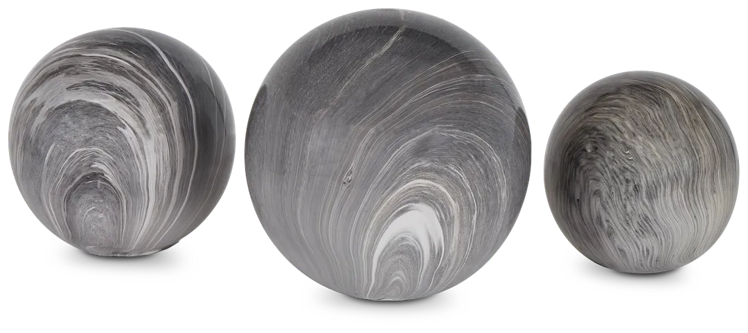 Cian Black Set Of 3 Balls