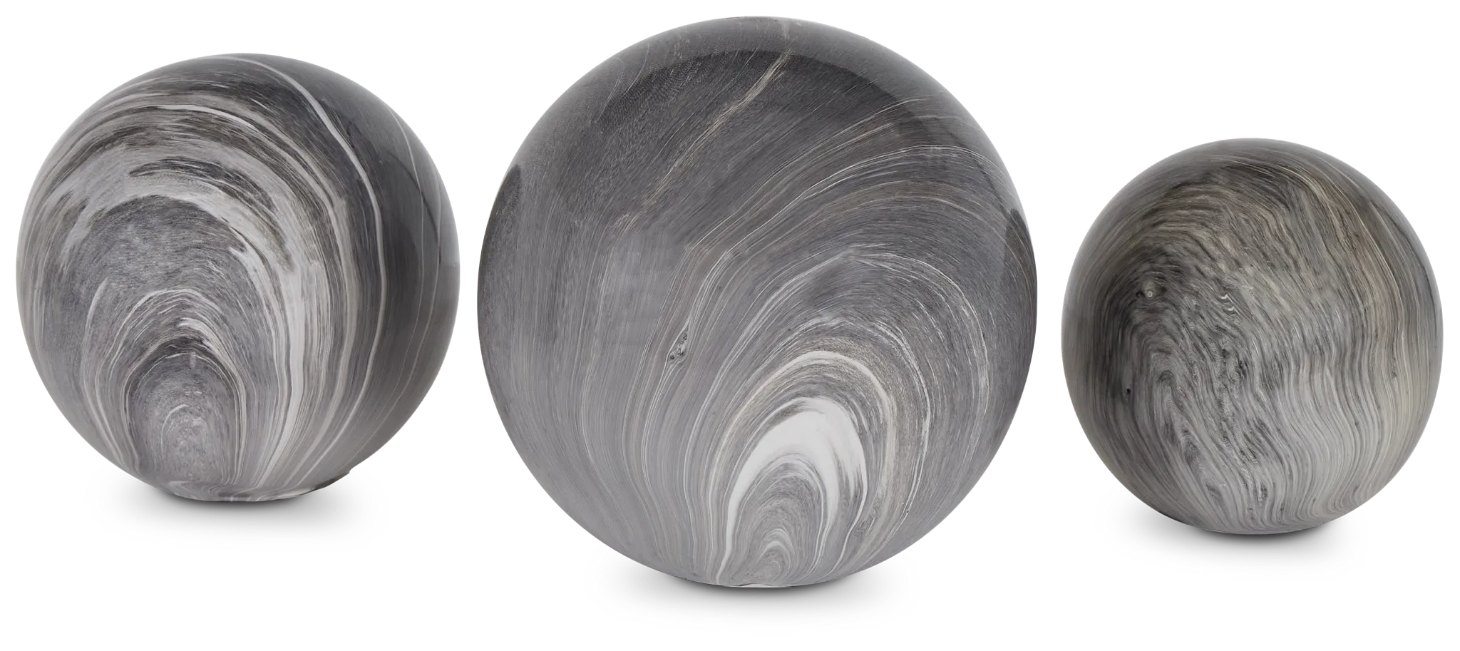 Cian Black Set Of 3 Balls