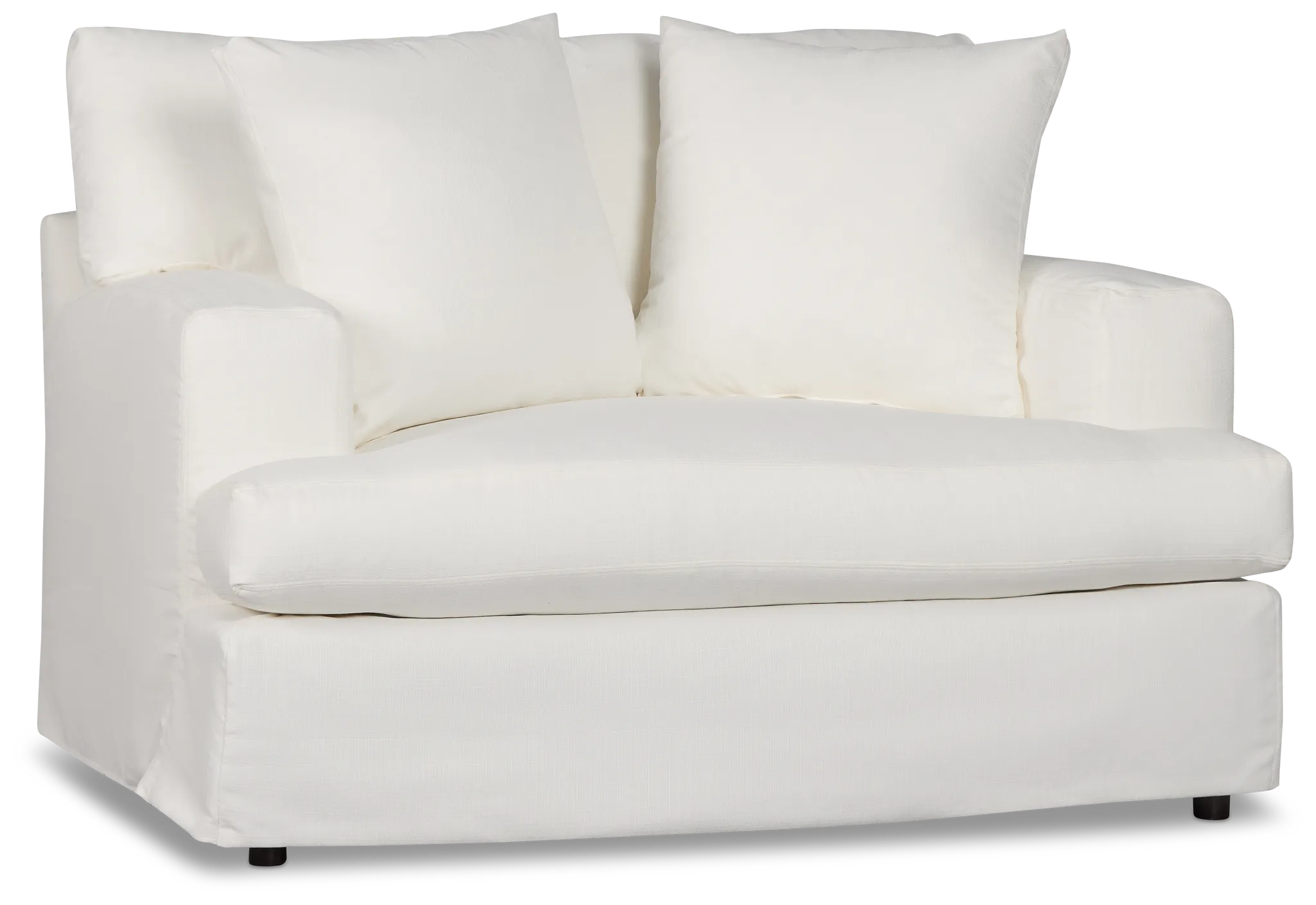 Marren White Fabric Chair