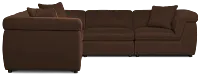 Aria Dark Brown Micro Immersive 5-piece Modular Sectional W/2 Speakers