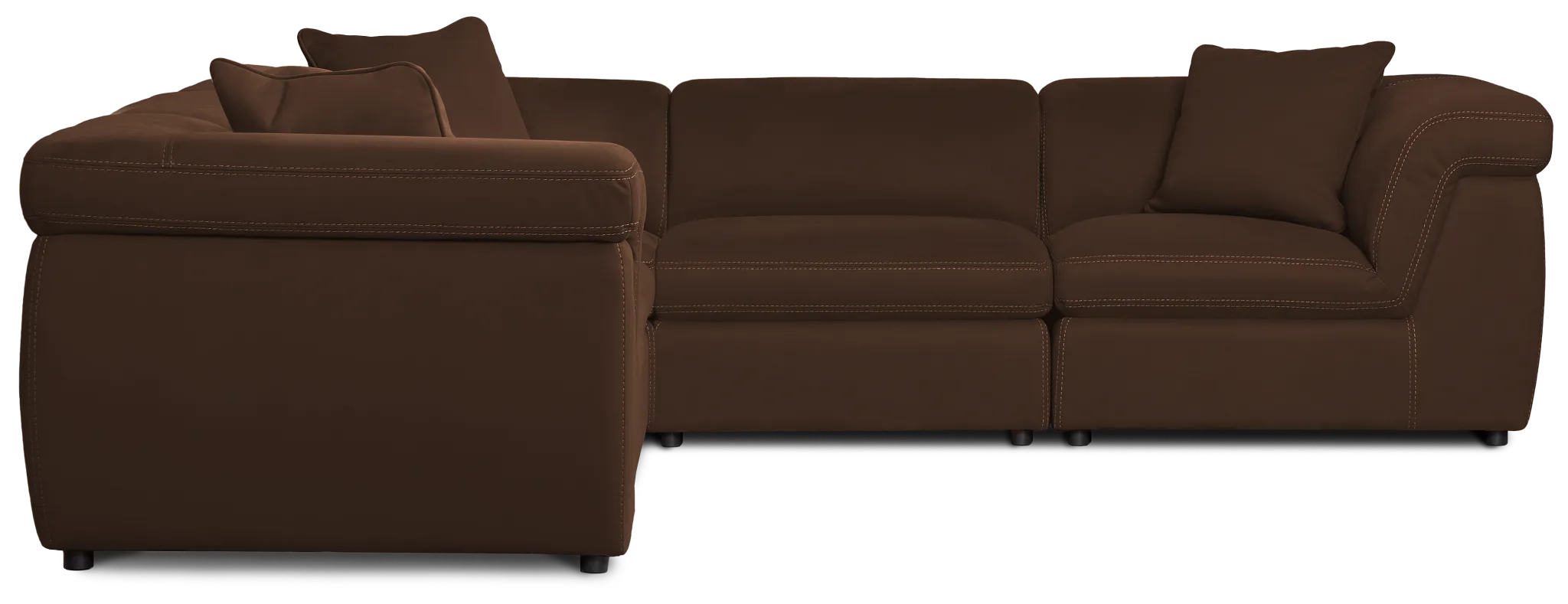 Aria Dark Brown Micro Immersive 5-piece Modular Sectional W/2 Speakers