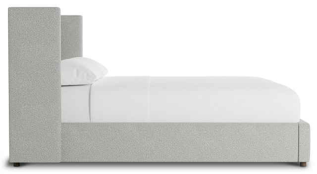 Captiva Sutton Gray 48" Upholstered Shelter Bed