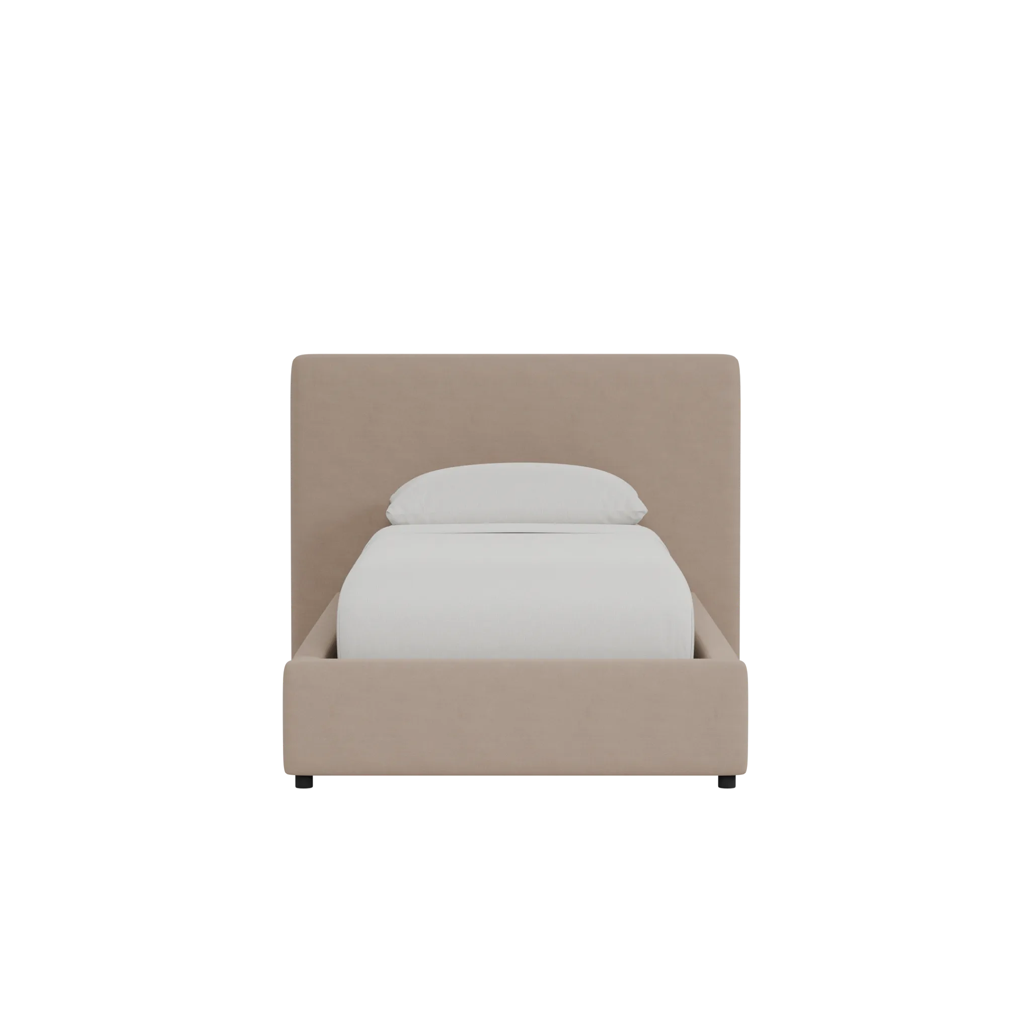 Grayton Sutton Beige 44" Upholstered Platform Bed