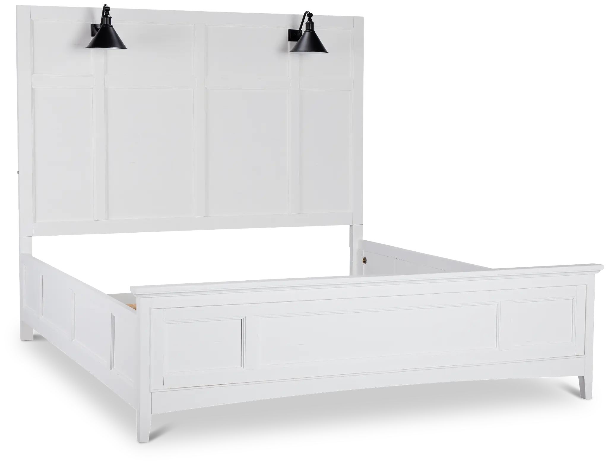Heron Cove White Panel Bed With Lights Heron Cove White Panel Bed With Lights