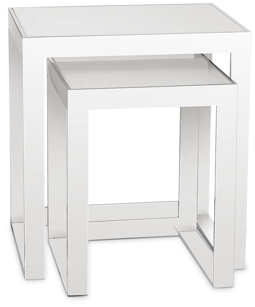 Nova White Set Of 2 Nesting End Table