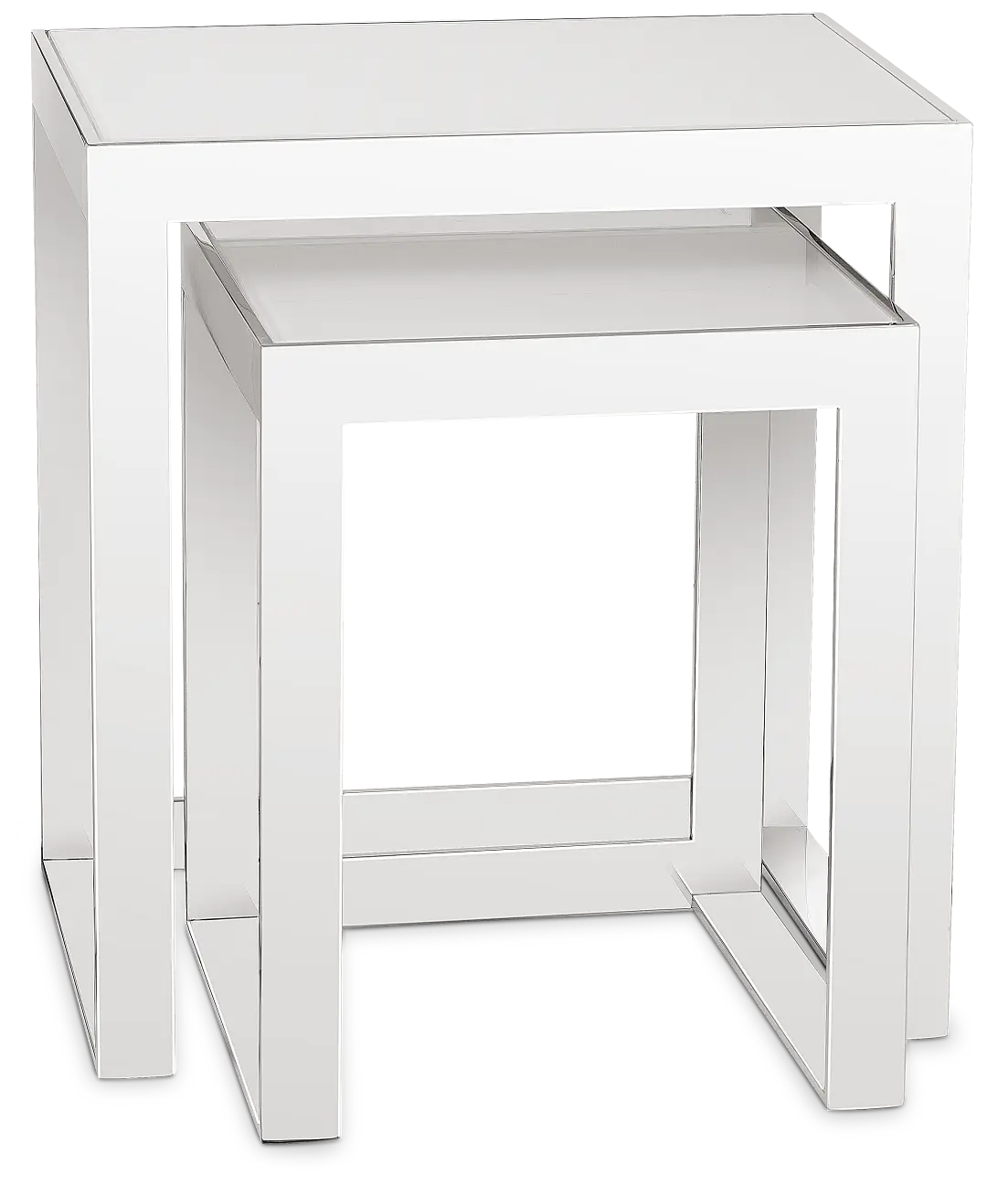 Nova White Set Of 2 Nesting End Table Nova White Set Of 2 Nesting End Table