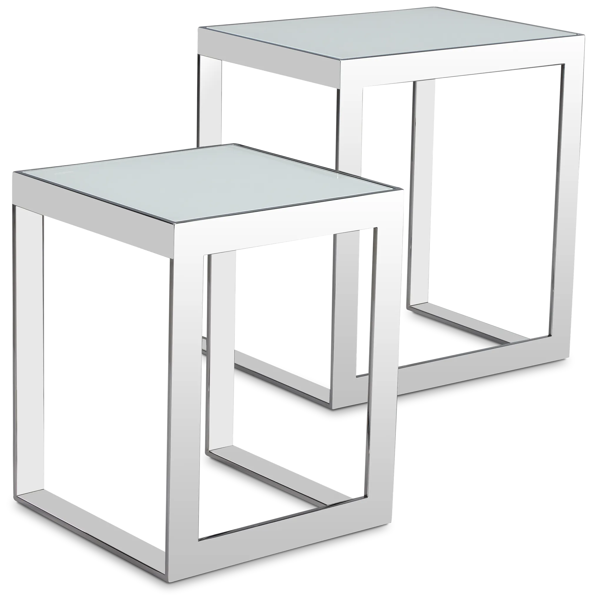 Nova White Set Of 2 Nesting End Table
