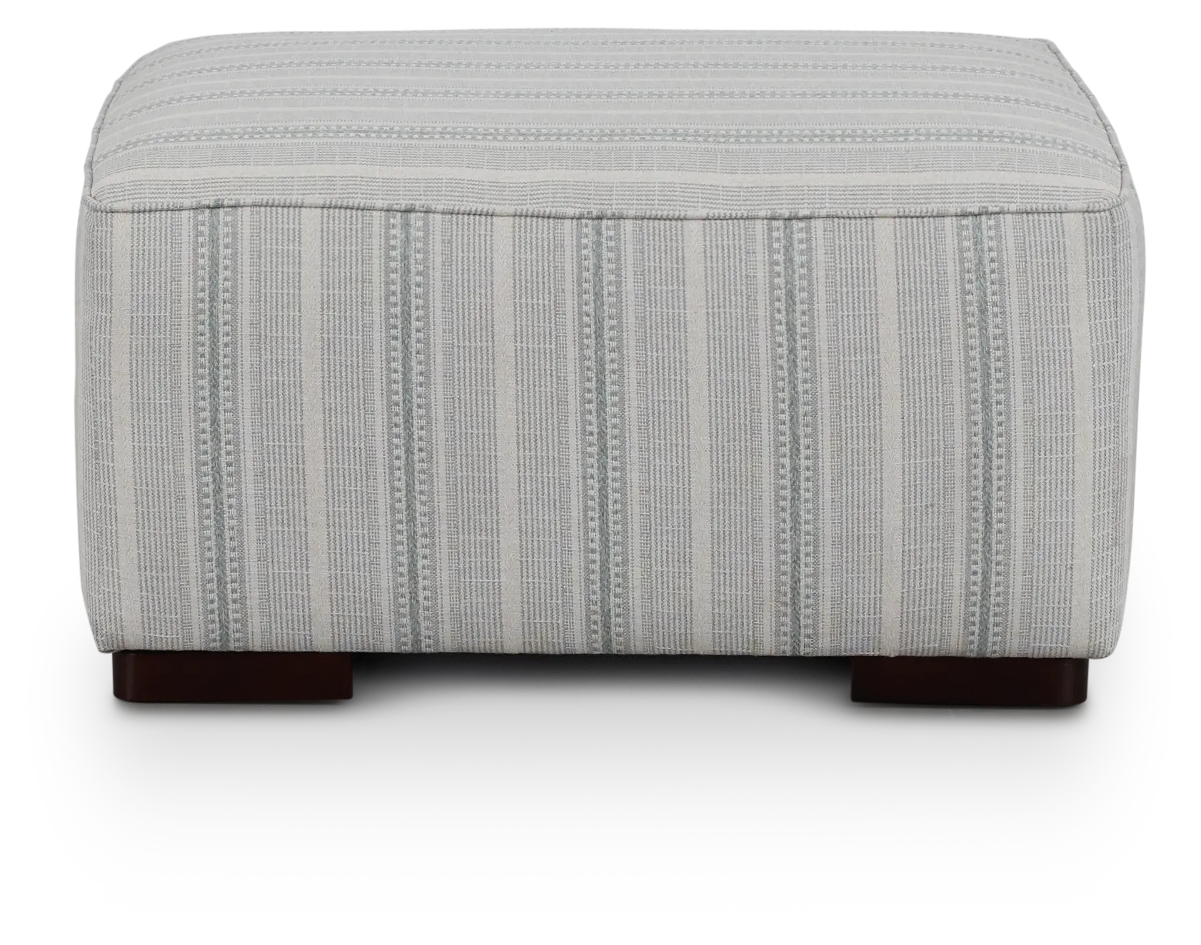 Farmhouse Green Fabric Cocktail Ottoman