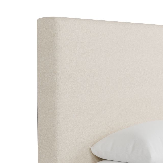 Grayton Merino Light Beige 54" Upholstered Platform Bed