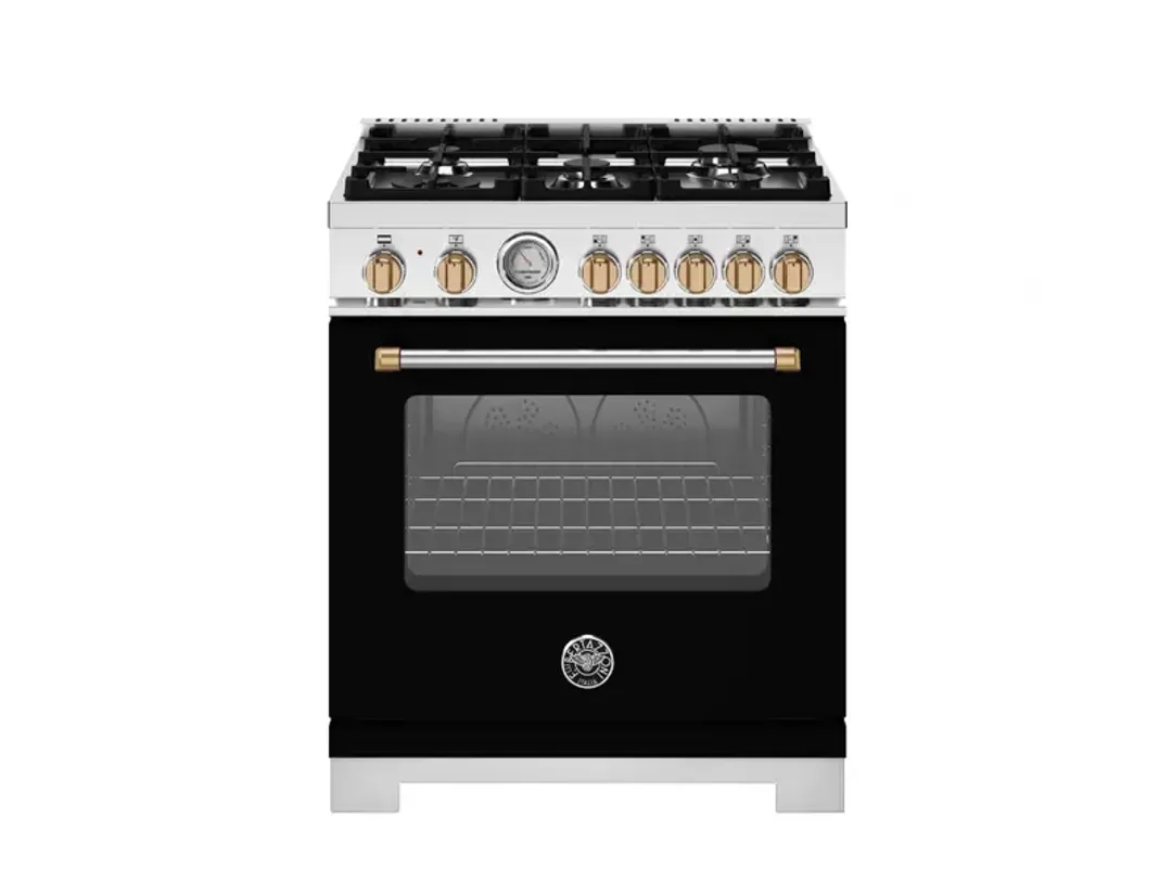 Bertazzoni Master Series Black 30" Dual Fuel Range