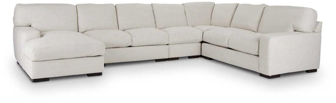 Veronica White Down Large Left Chaise Sectional
