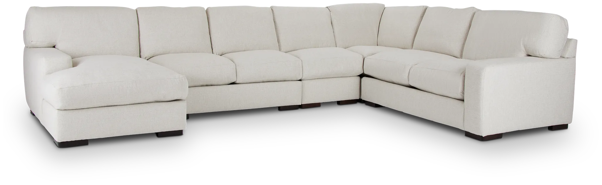 Veronica White Down Large Left Chaise Sectional