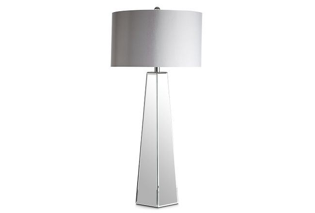 Aslan Gray Glass Table Lamp