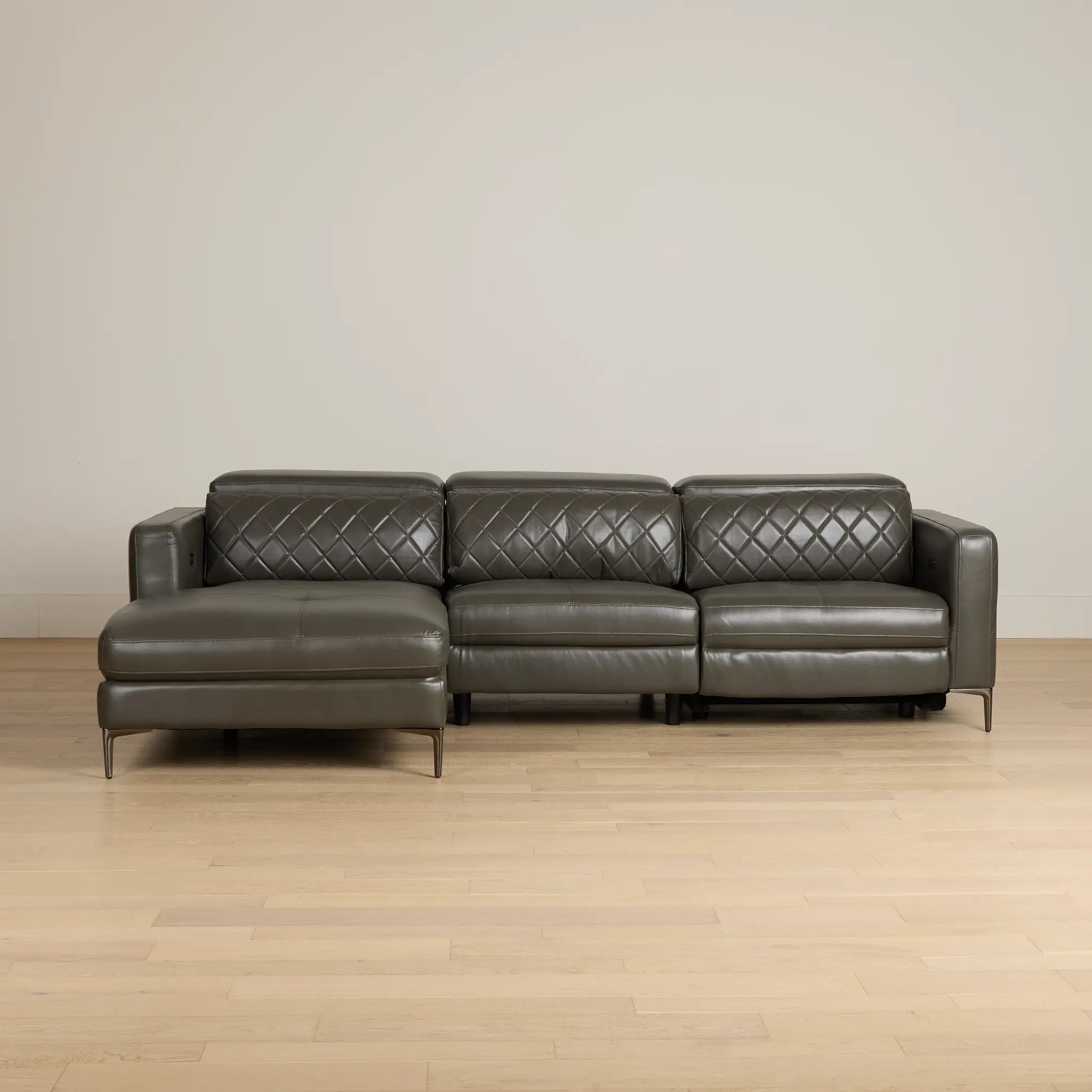 Ava Dark Gray Micro Left Chaise Power Reclining Sectional Ava Dark Gray Micro Left Chaise Power Reclining Sectional