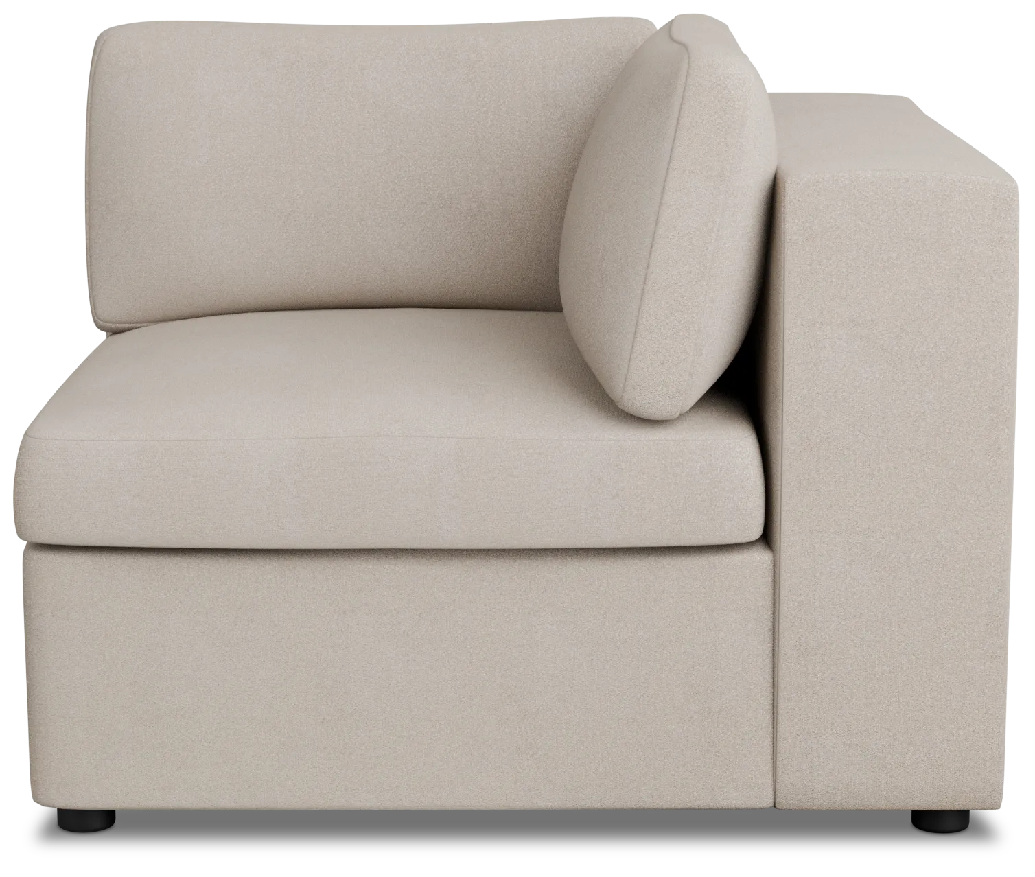 Destin Sutton Beige Fabric Corner Chair