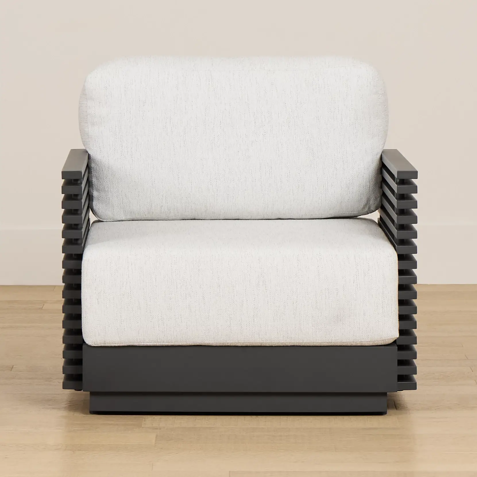 Monterey Black Aluminum Chair With Light Gray Cushions Monterey Black Aluminum Chair With Light Gray Cushions