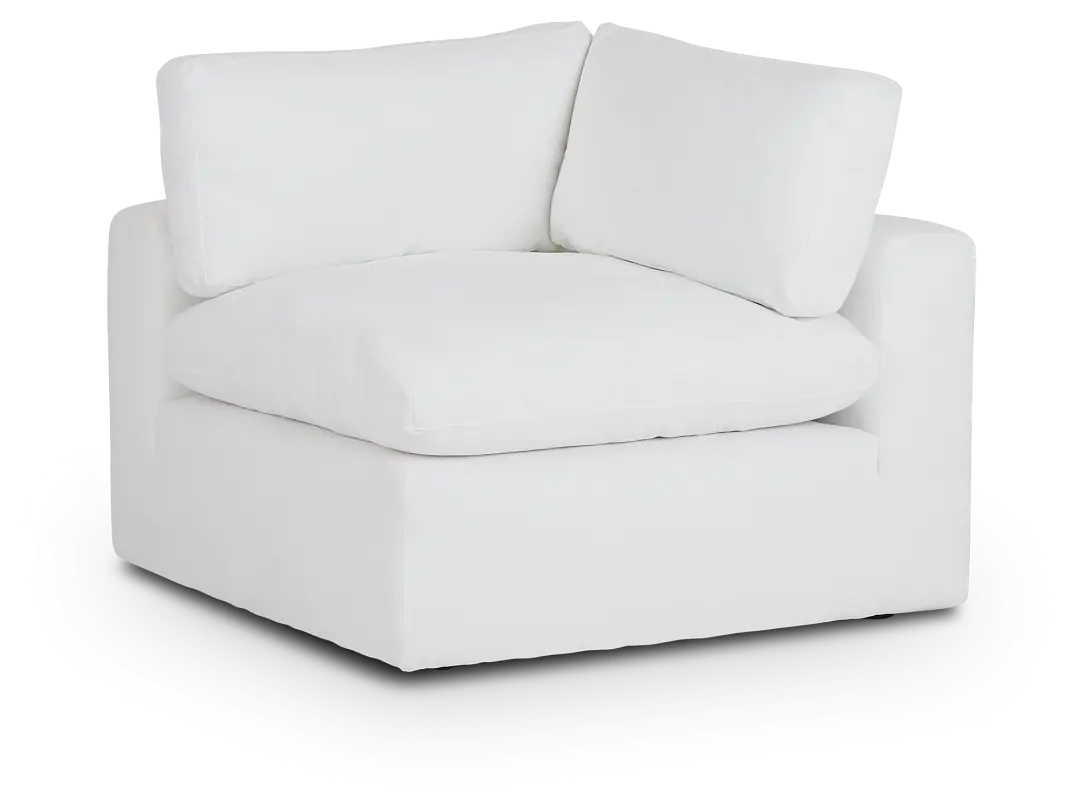 Grant White Fabric Corner Chair Grant White Fabric Corner Chair