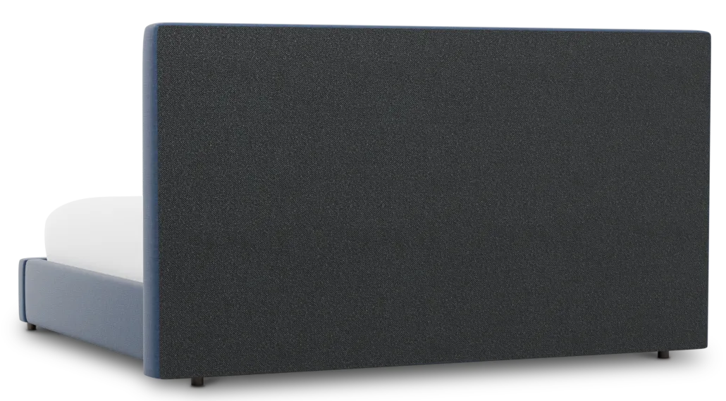 Grayton Peyton Dark Blue 54" Upholstered Platform Bed