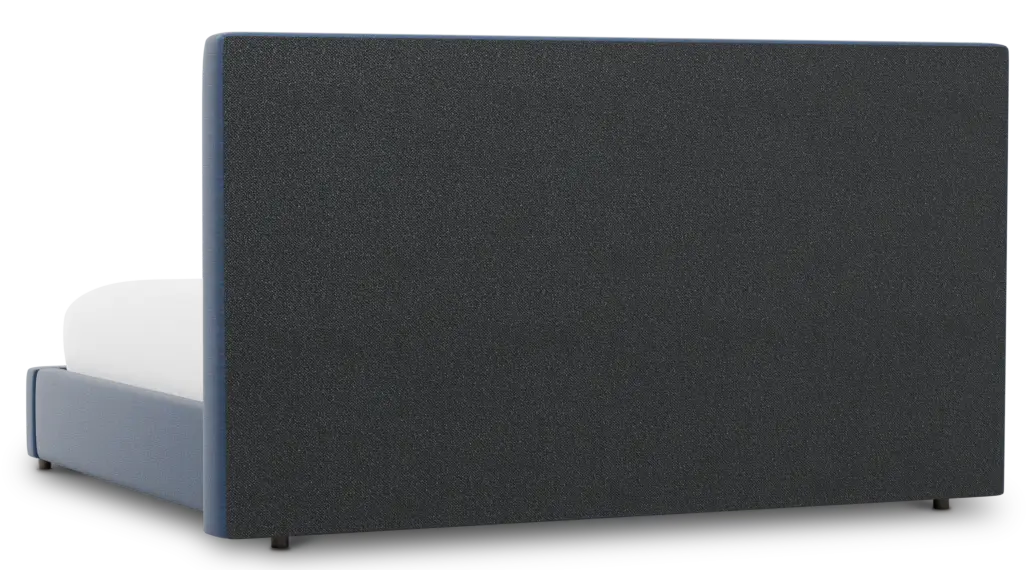 Grayton Peyton Dark Blue 54" Upholstered Platform Bed Grayton Peyton Dark Blue 54" Upholstered Platform Bed