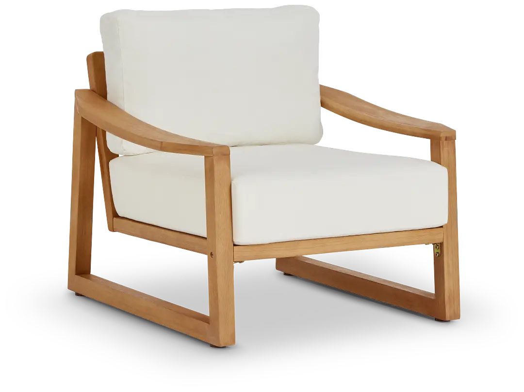 Tobago Light Tone Chair With White Cushion Tobago Light Tone Chair With White Cushion