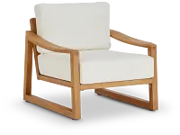 Tobago Light Tone Chair With White Cushion