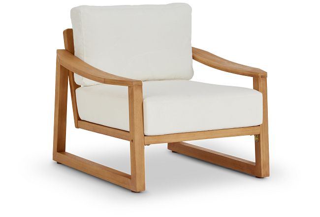 Tobago Light Tone Chair With White Cushion