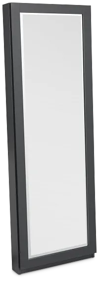 Brasilia Gray Storage Floor Mirror