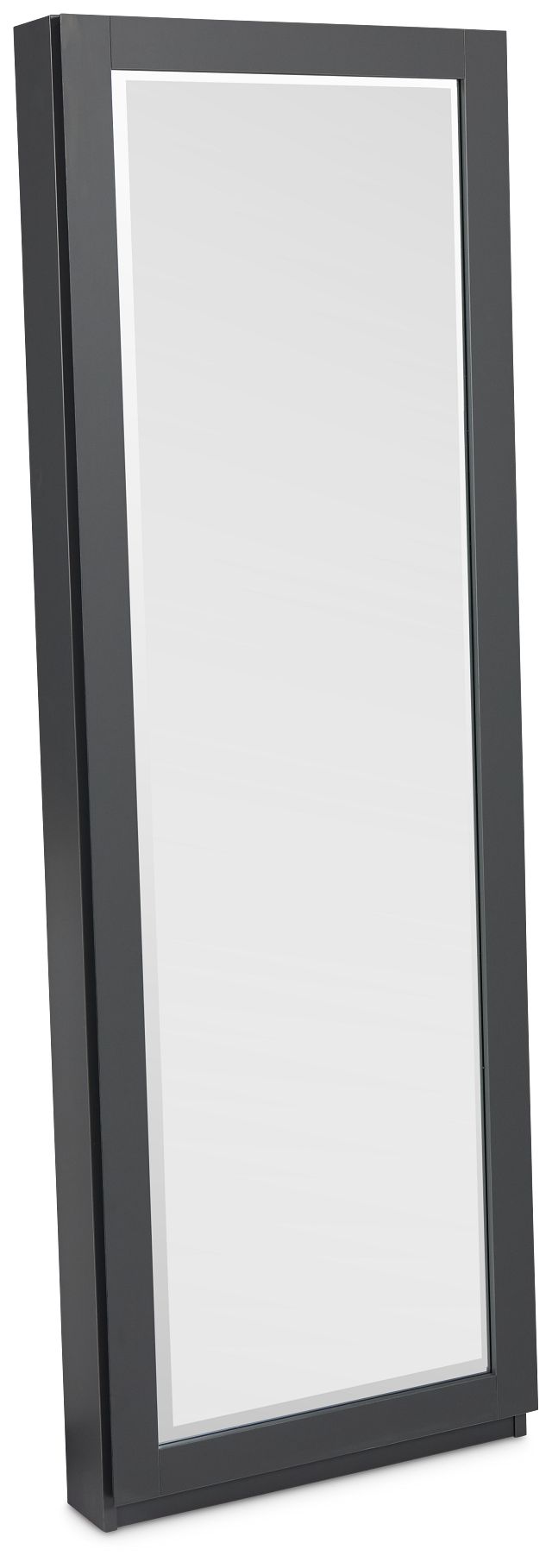 Brasilia Gray Storage Floor Mirror