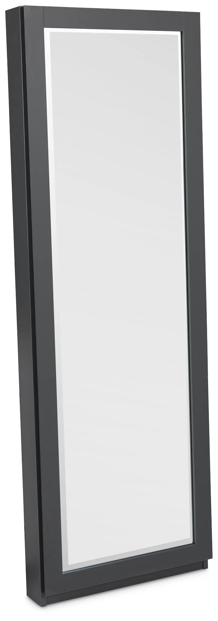 Brasilia Gray Storage Floor Mirror