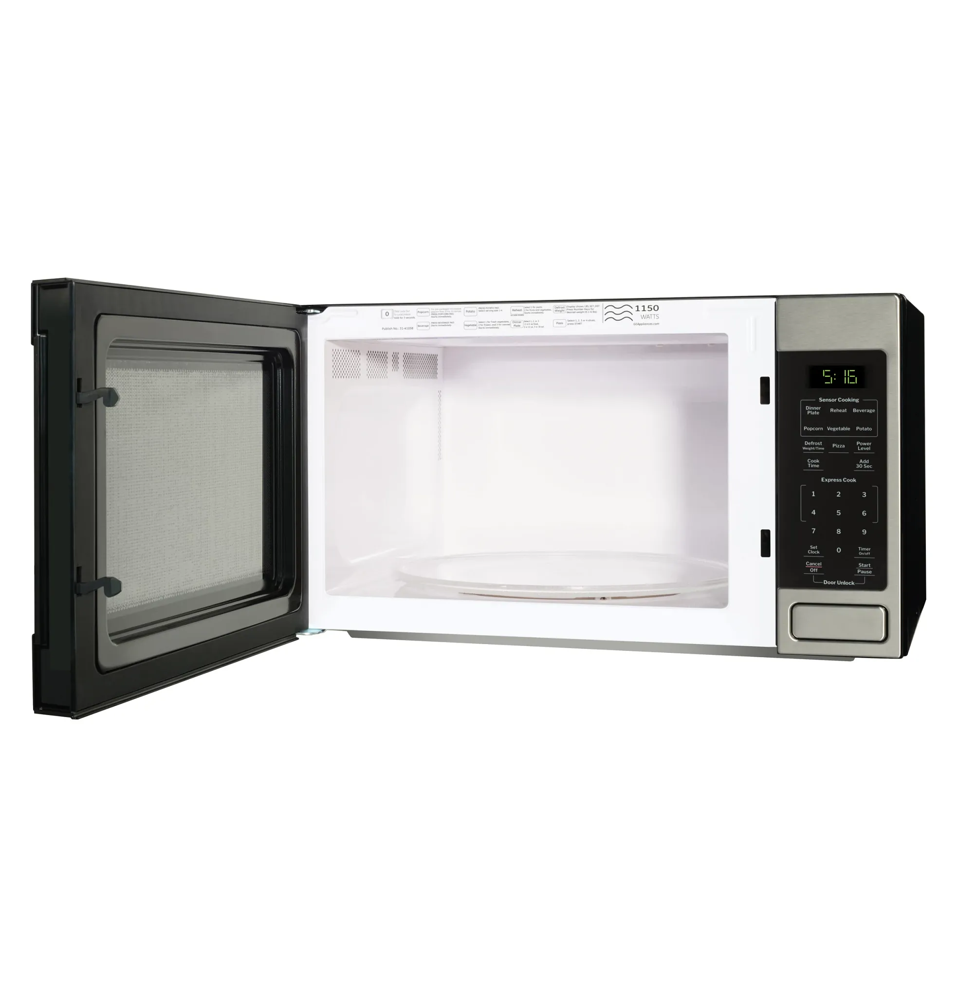 Ge 16 Series Stainless Steel Countertop Microwave