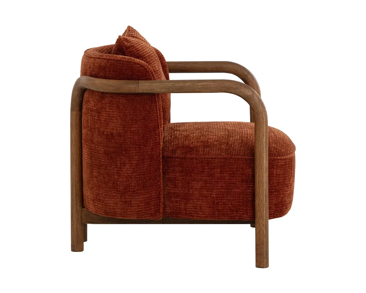 Marteen Orange Fabric Accent Chair Marteen Orange Fabric Accent Chair