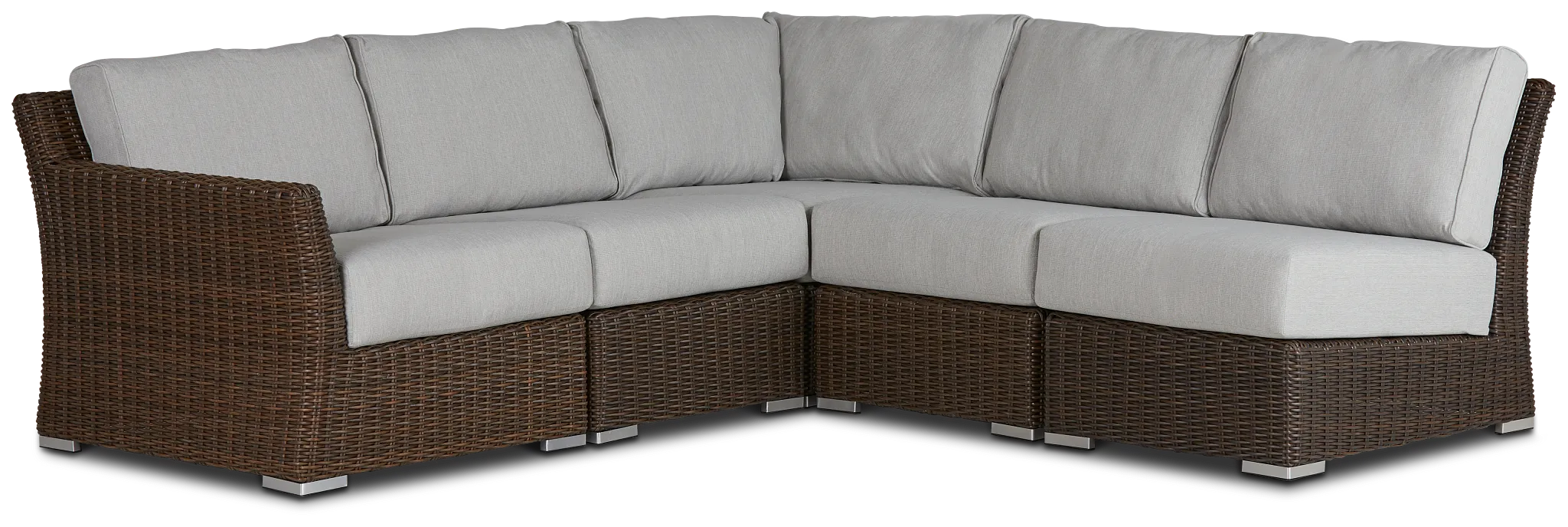 Southport Gray Left 5-piece Modular Sectional