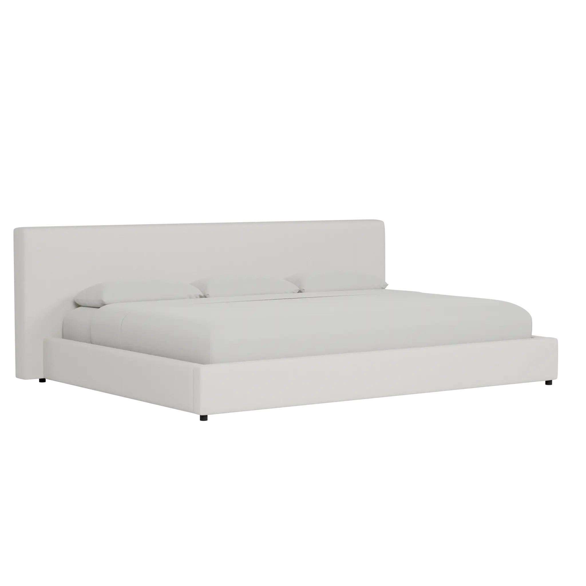 Grayton Natural Beauty Beige 44" Upholstered Platform Bed Grayton Natural Beauty Beige 44" Upholstered Platform Bed