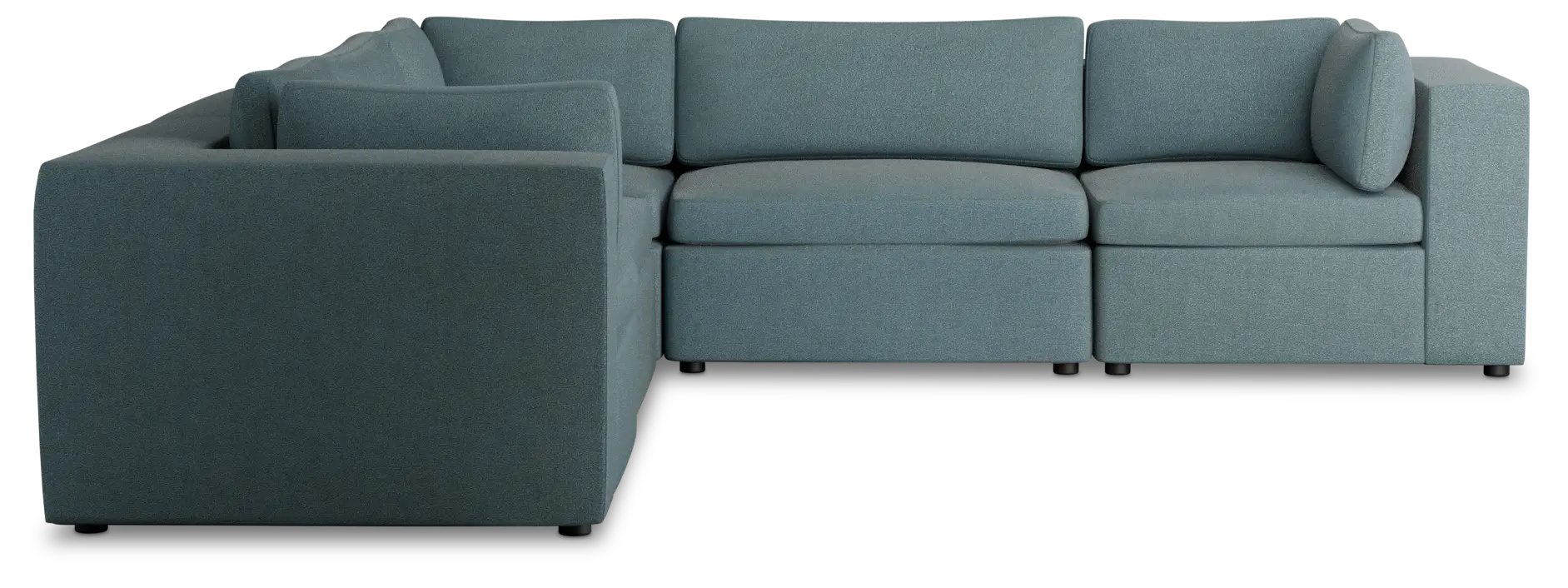 Destin Sutton Blue Fabric 5-piece Modular Sectional Destin Sutton Blue Fabric 5-piece Modular Sectional