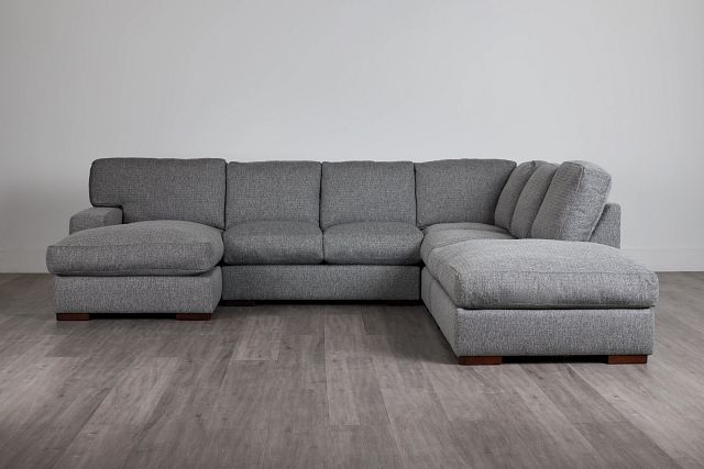 Veronica Dark Gray Down Large Right Bumper Sectional