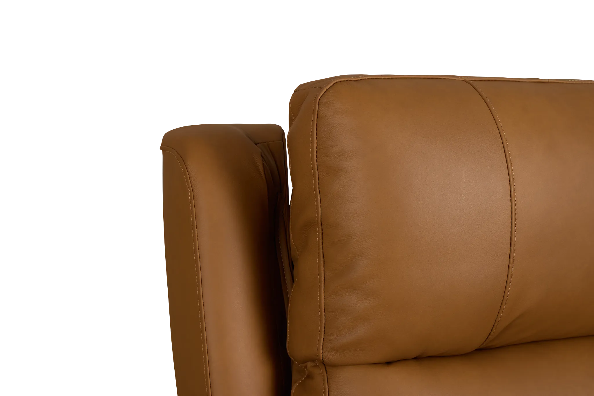 Summit Light Brown Lthr/vinyl Power Reclining Console Loveseat W/ Power Headrest