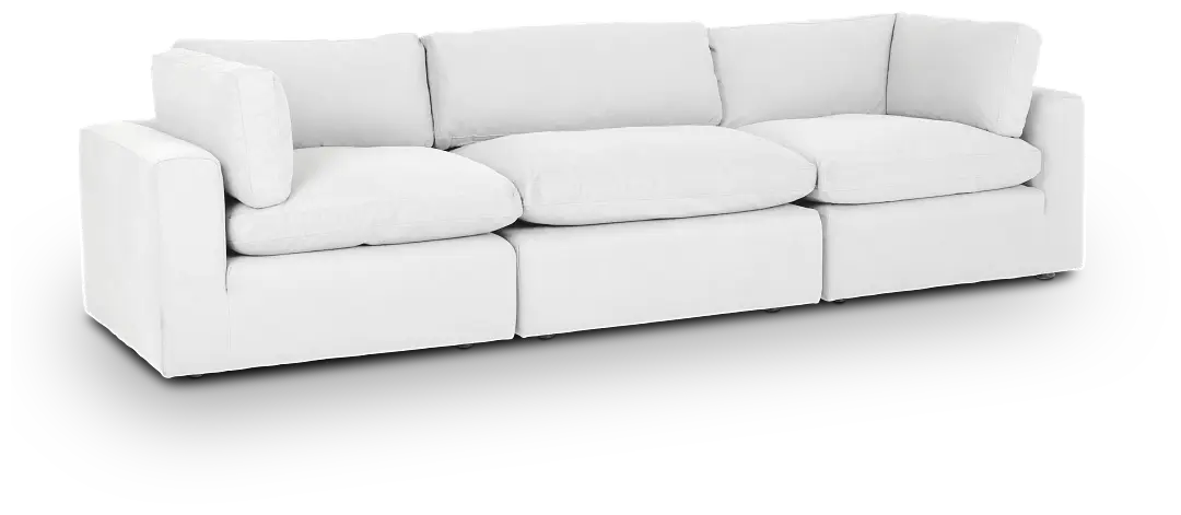 Grant White Fabric 3-piece Modular Sofa Grant White Fabric 3-piece Modular Sofa