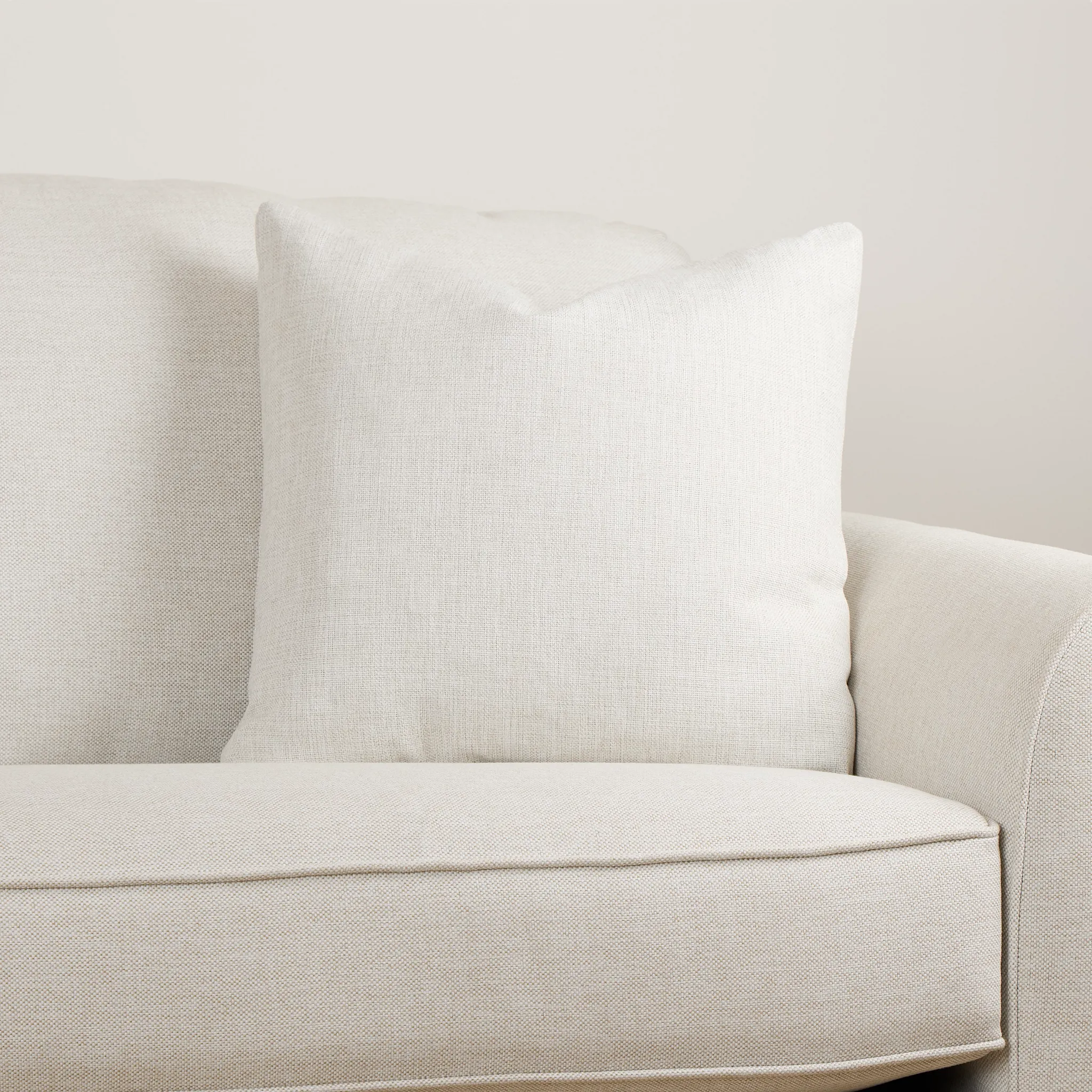 Brantley Light Beige Fabric 20" Accent Pillow