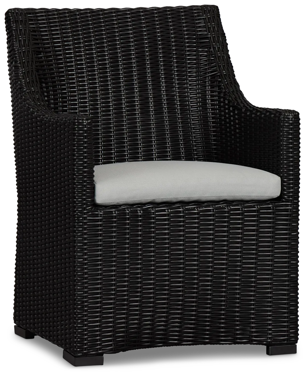 Montecito Black Cushioned Arm Chair