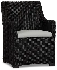 Montecito Black Cushioned Arm Chair