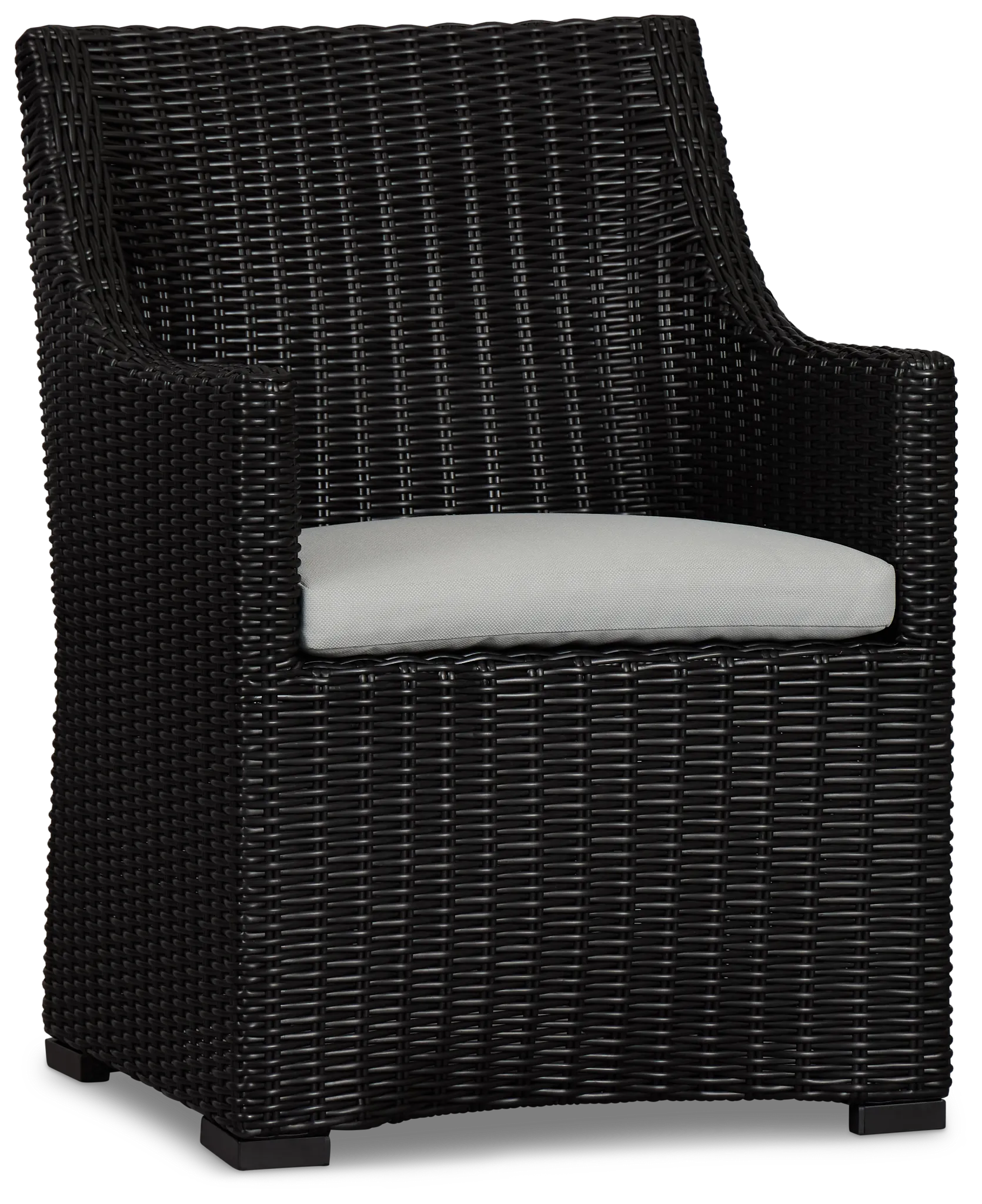 Montecito Black Cushioned Arm Chair