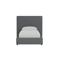 Grayton Delray Dark Gray 54" Upholstered Platform Bed