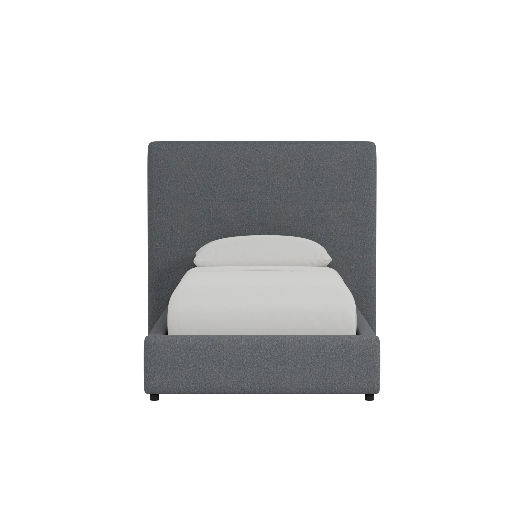 Grayton Delray Dark Gray 54" Upholstered Platform Bed