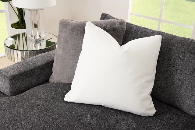 Reign White 22" Accent Pillow