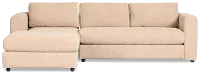 Alma Taupe Fabric Left Chaise Sectional