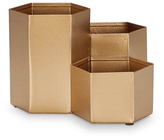 Andora Gold Metal Pen Holder