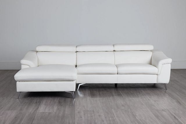 Gunner White Micro Left Chaise Sectional