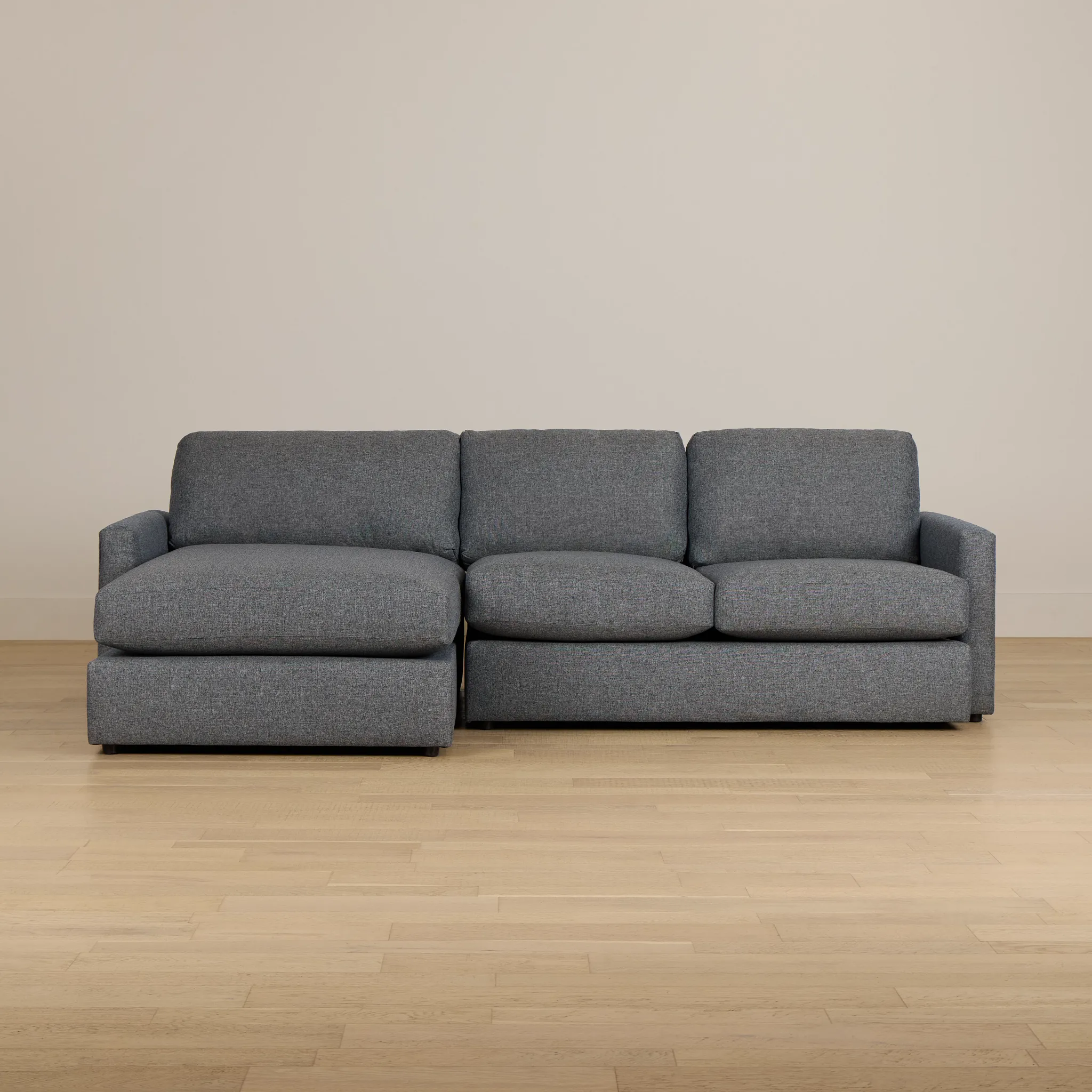 Noah Dark Gray Fabric Small Left Chaise Sectional